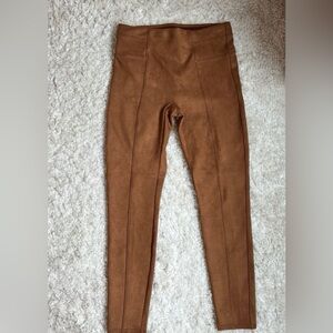 Spanx brand suede leggings size large.